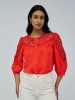 Camisa de Linho com Renda