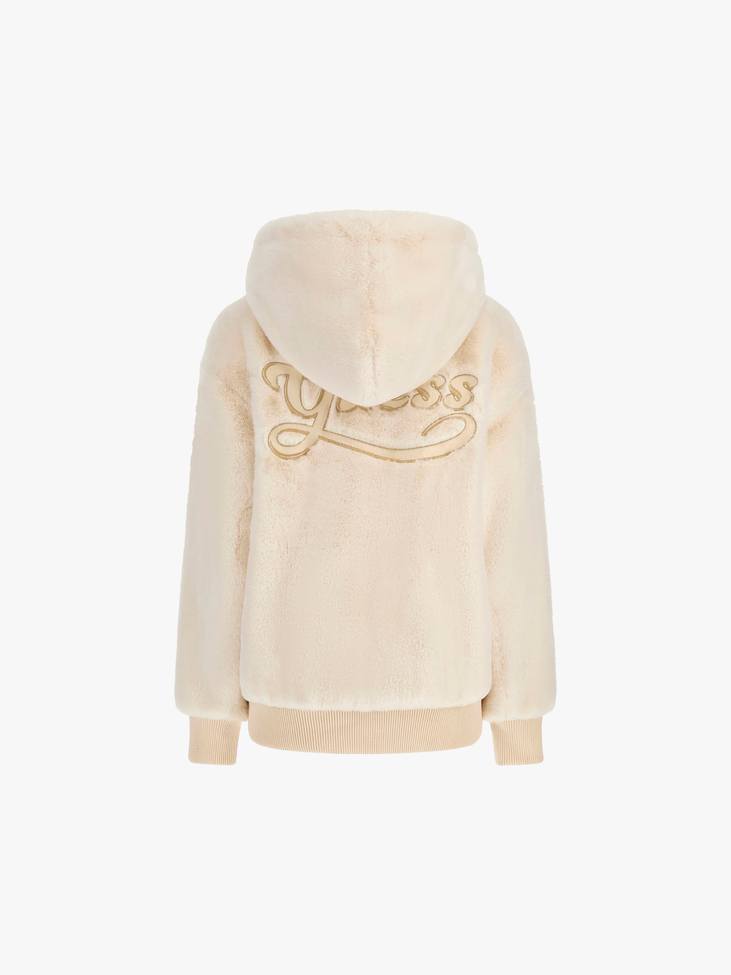 Casaco com Capuz Efeito de Pelo