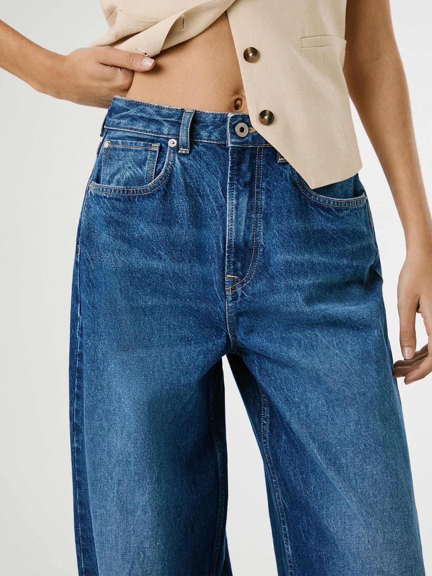 Calças de Ganga Wide Fit