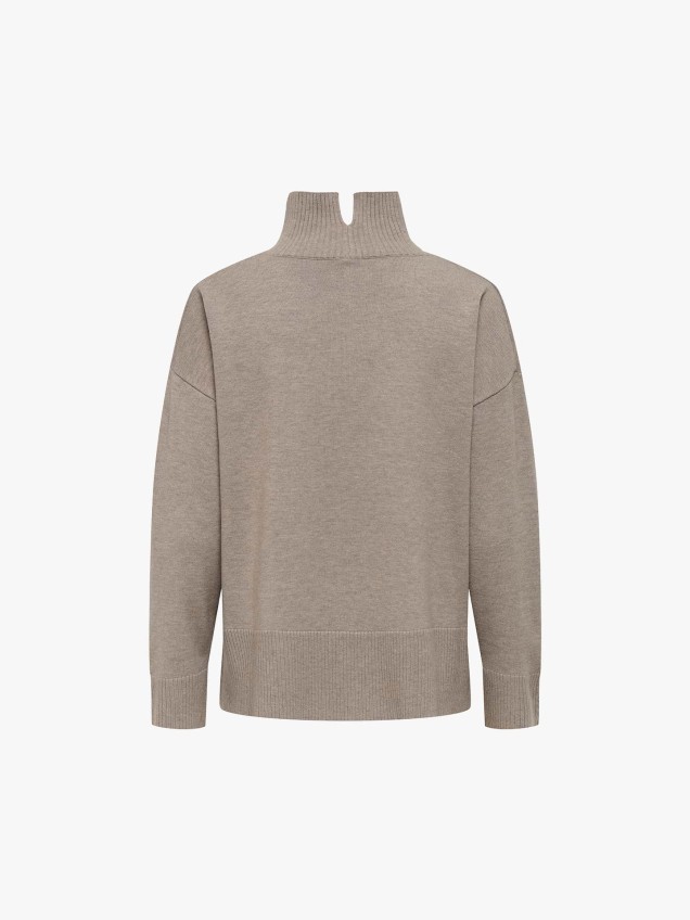 Camisola de Malha com Gola Alta