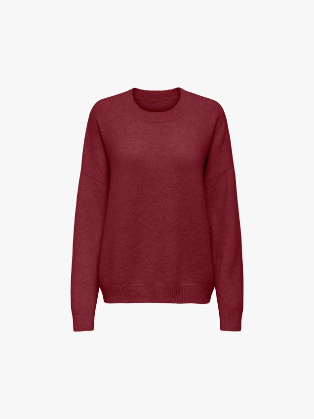 Camisola de Malha com Ombros Descaídos