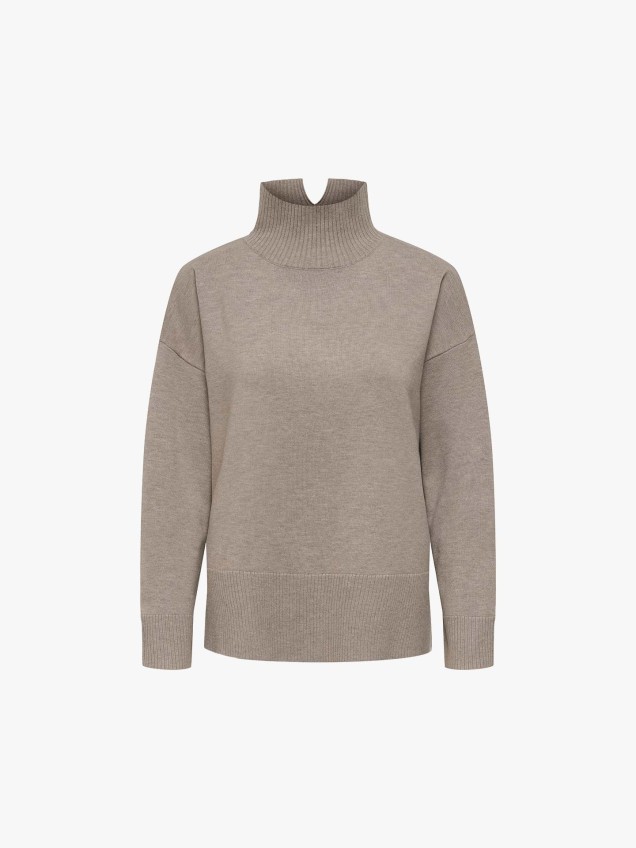 Camisola de Malha com Gola Alta