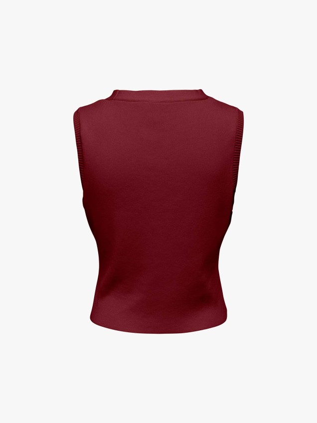 Colete Curto de Malha