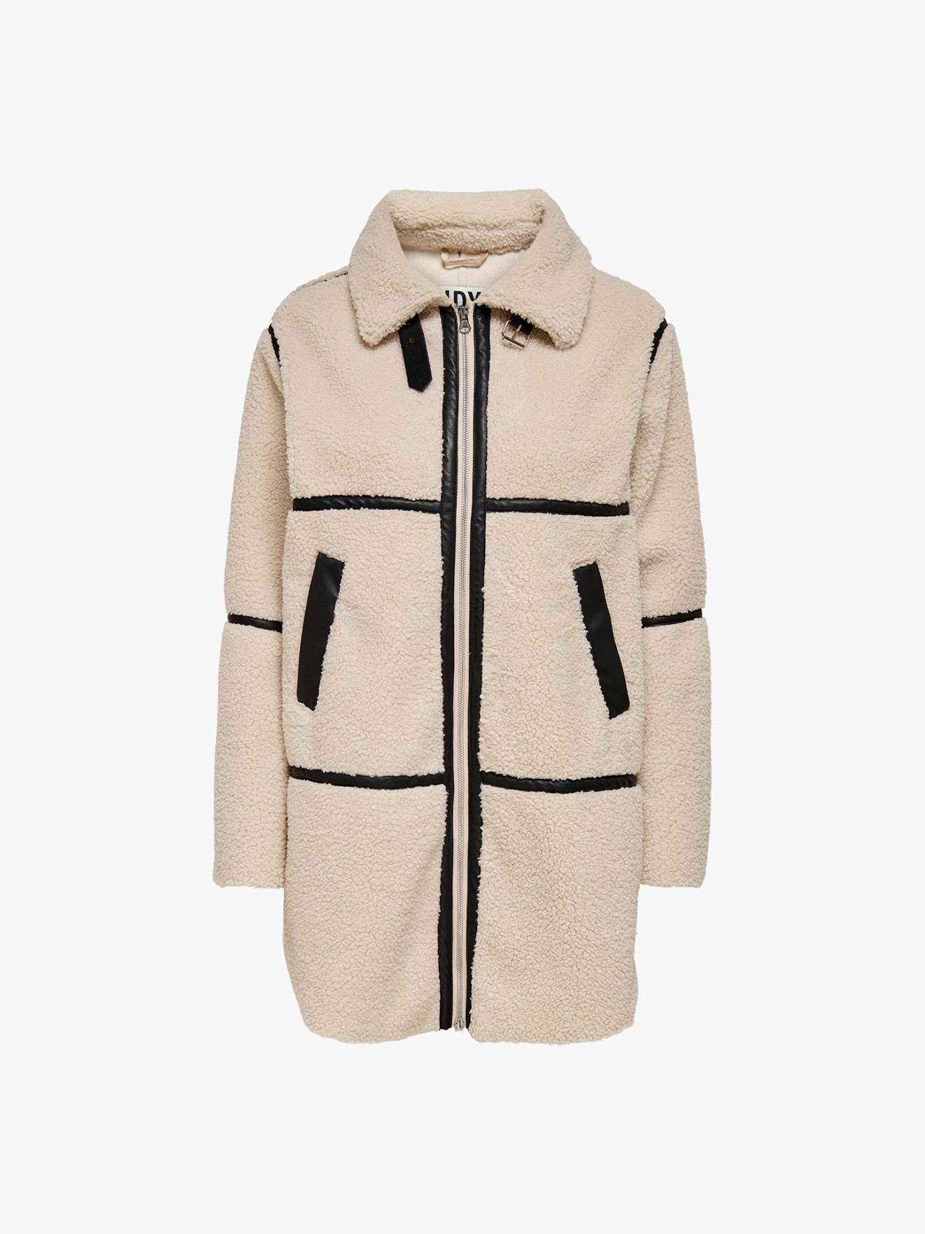 Casaco Teddy com Gola Larga