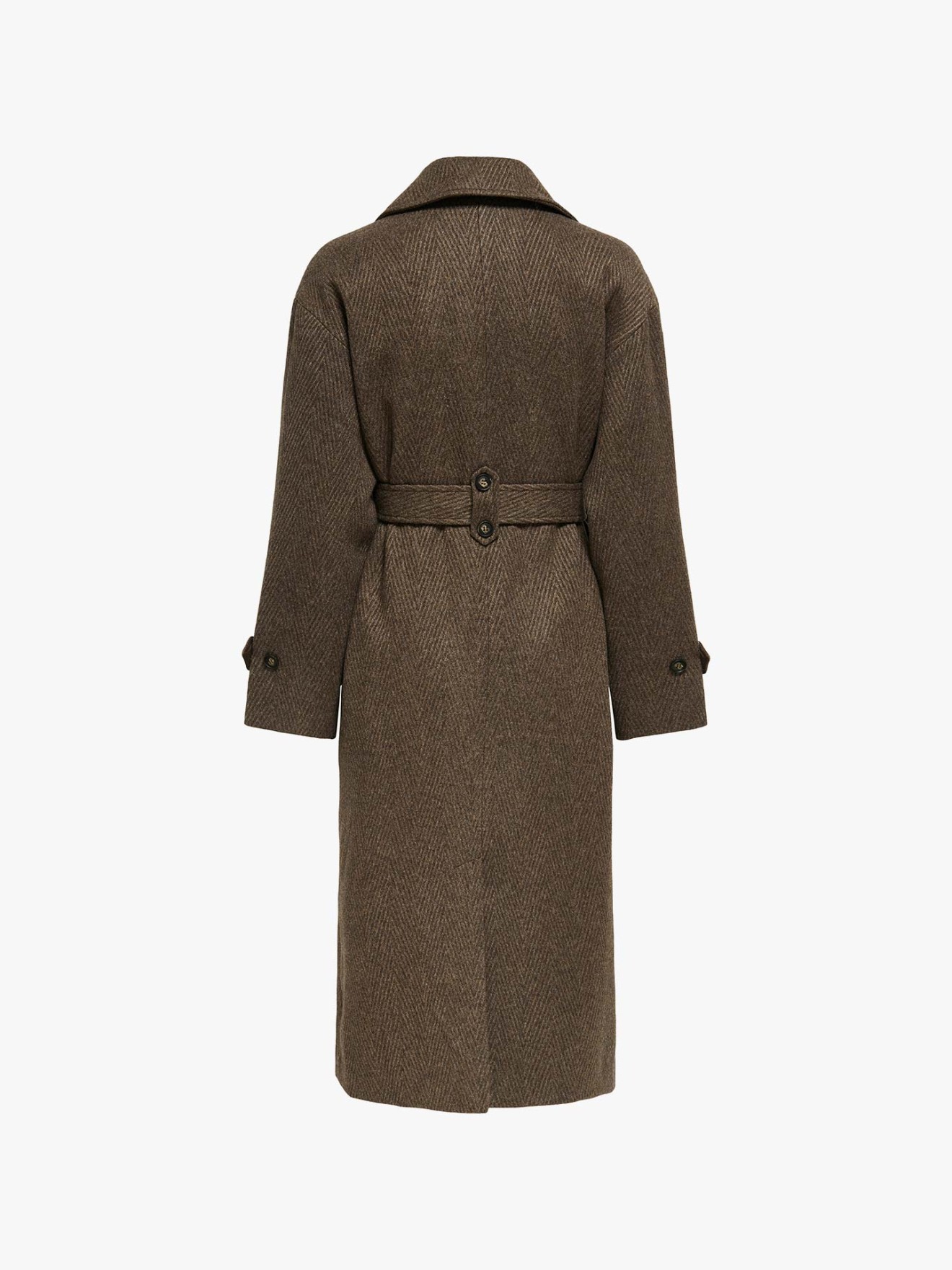 Sobretudo Comprido com Gola de Lapela