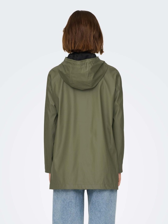 Parka Impermeável com Capuz