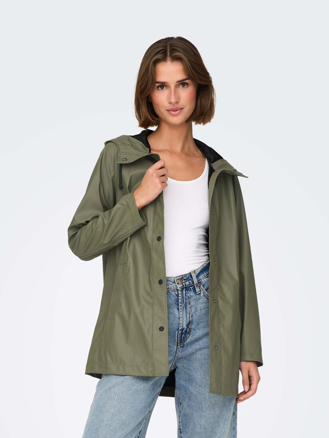 Parka Impermevel com Capuz