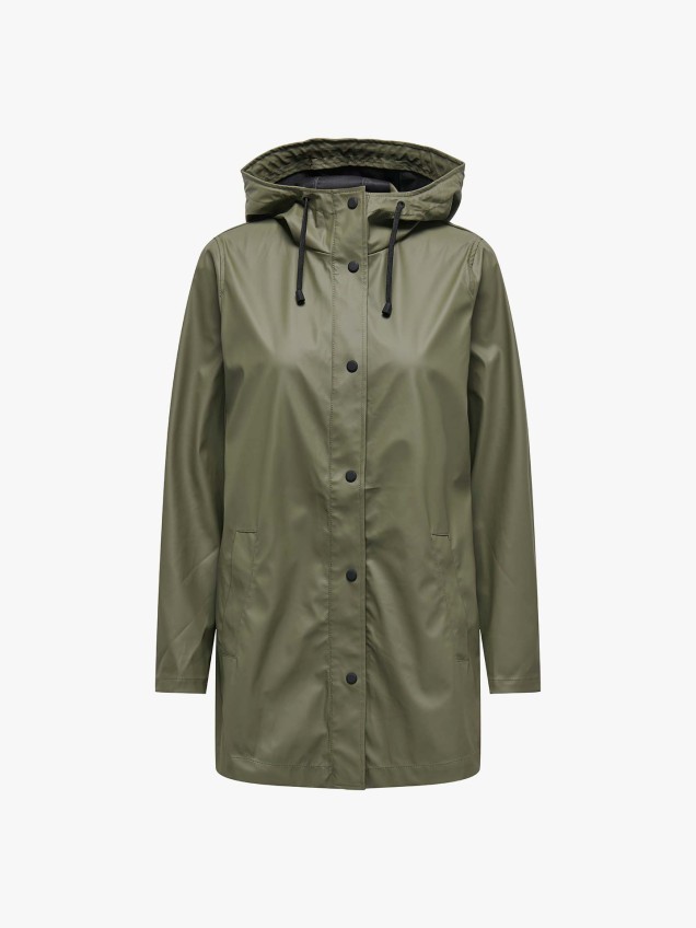 Parka Impermeável com Capuz