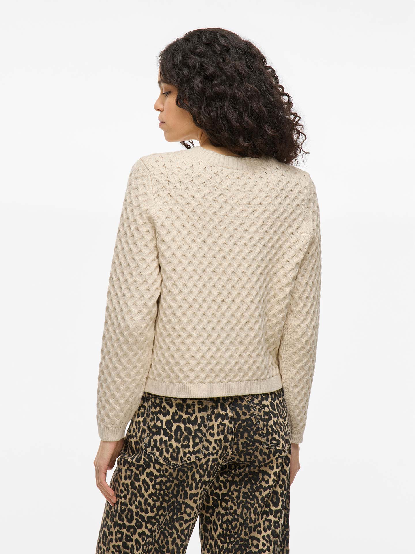 Casaco de Malha com Padrão Texturizado