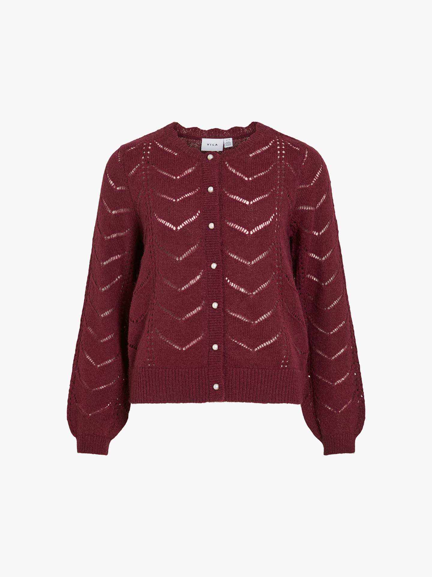 Casaco de Malha com Detalhe Pointelle