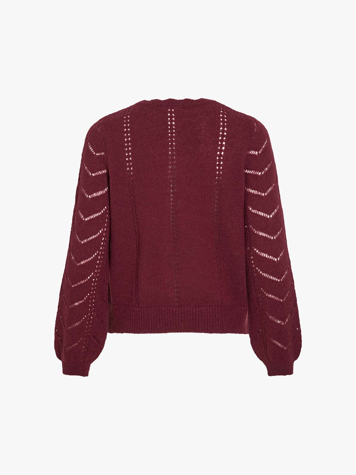 Casaco de Malha com Detalhe Pointelle