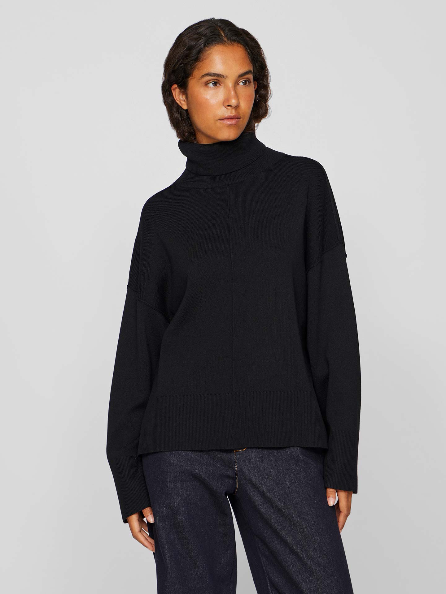 Camisola de Malha de Gola Alta