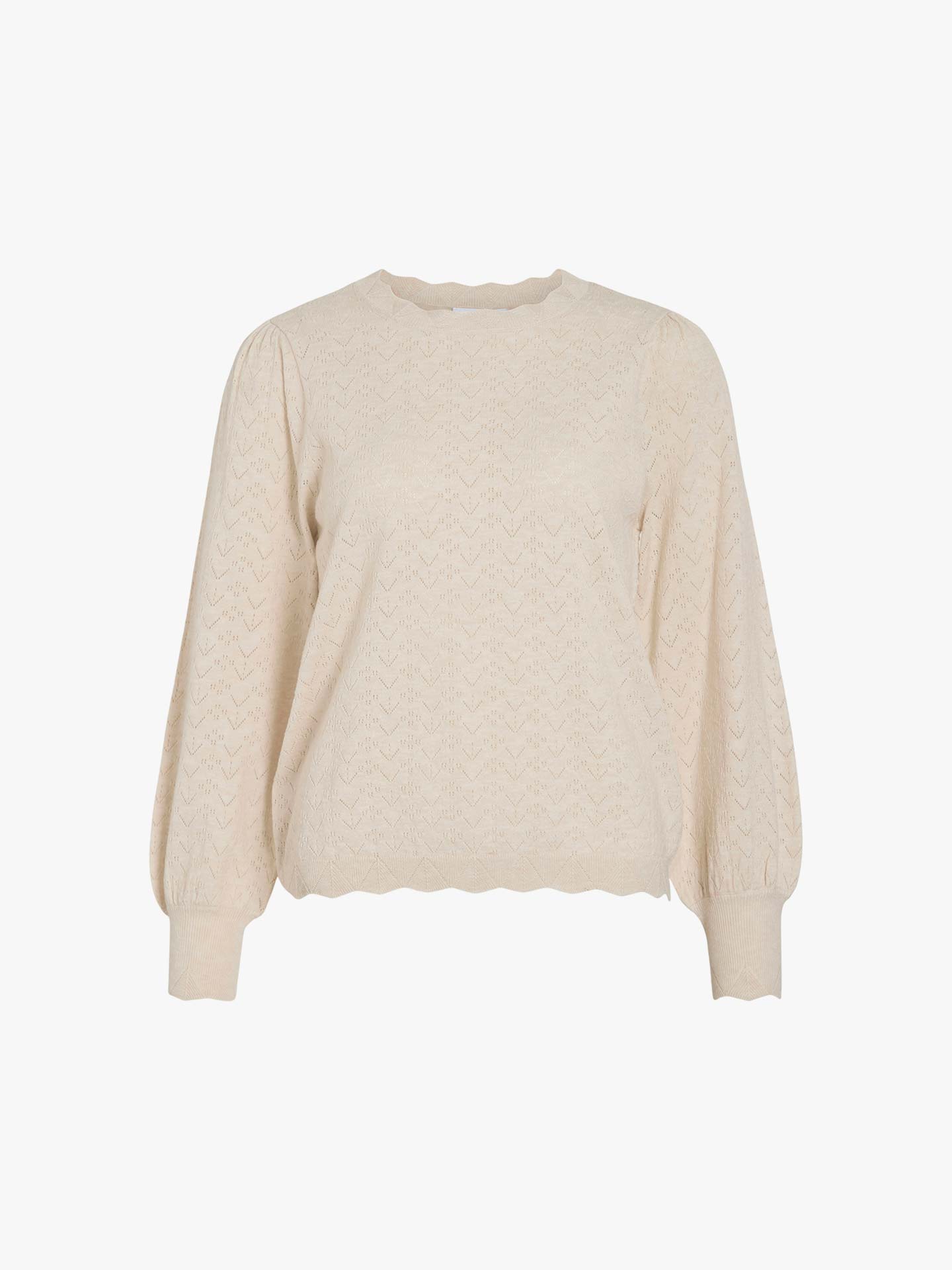 Camisola de Malha com Padrão Vazado