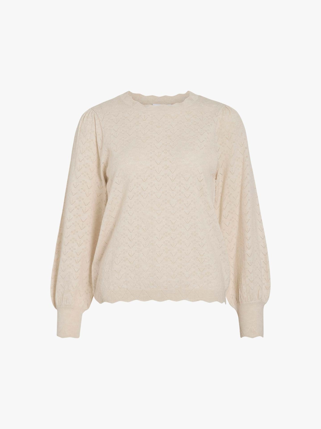 Camisola de Malha com Padrão Vazado