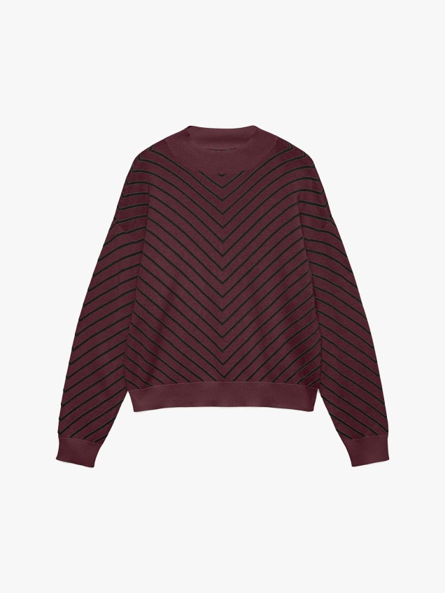 Camisola de Malha com Padro Chevron