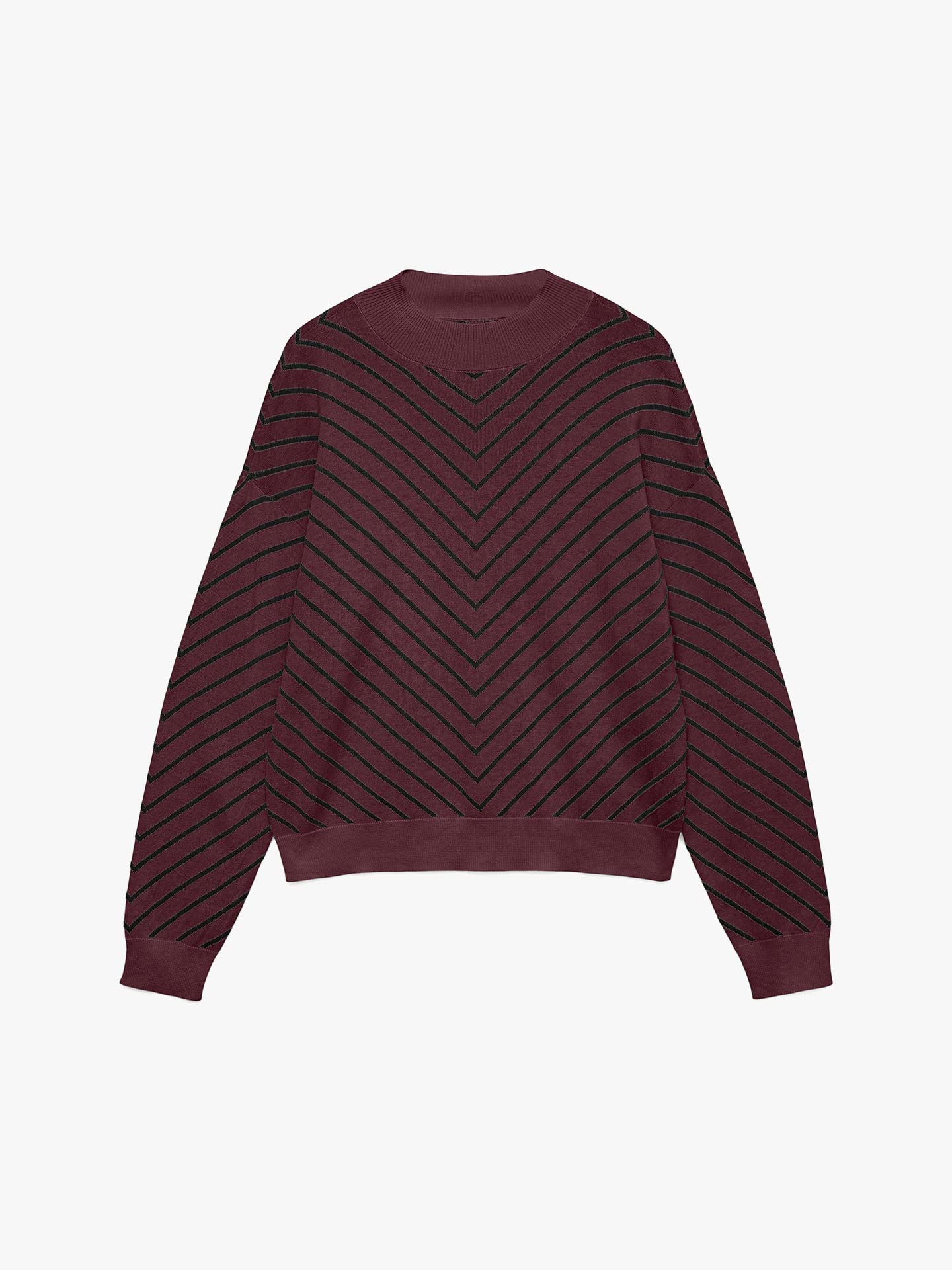 Camisola de Malha com Padrão Chevron