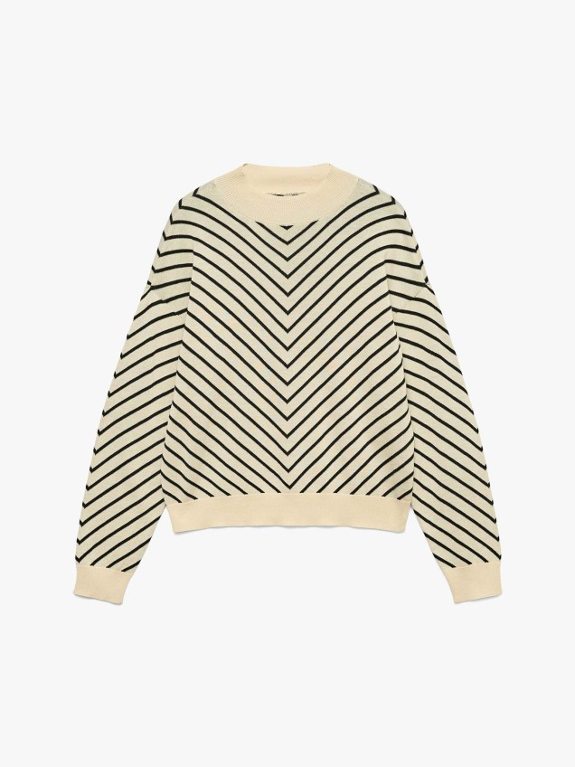 Camisola de Malha com Padro Chevron