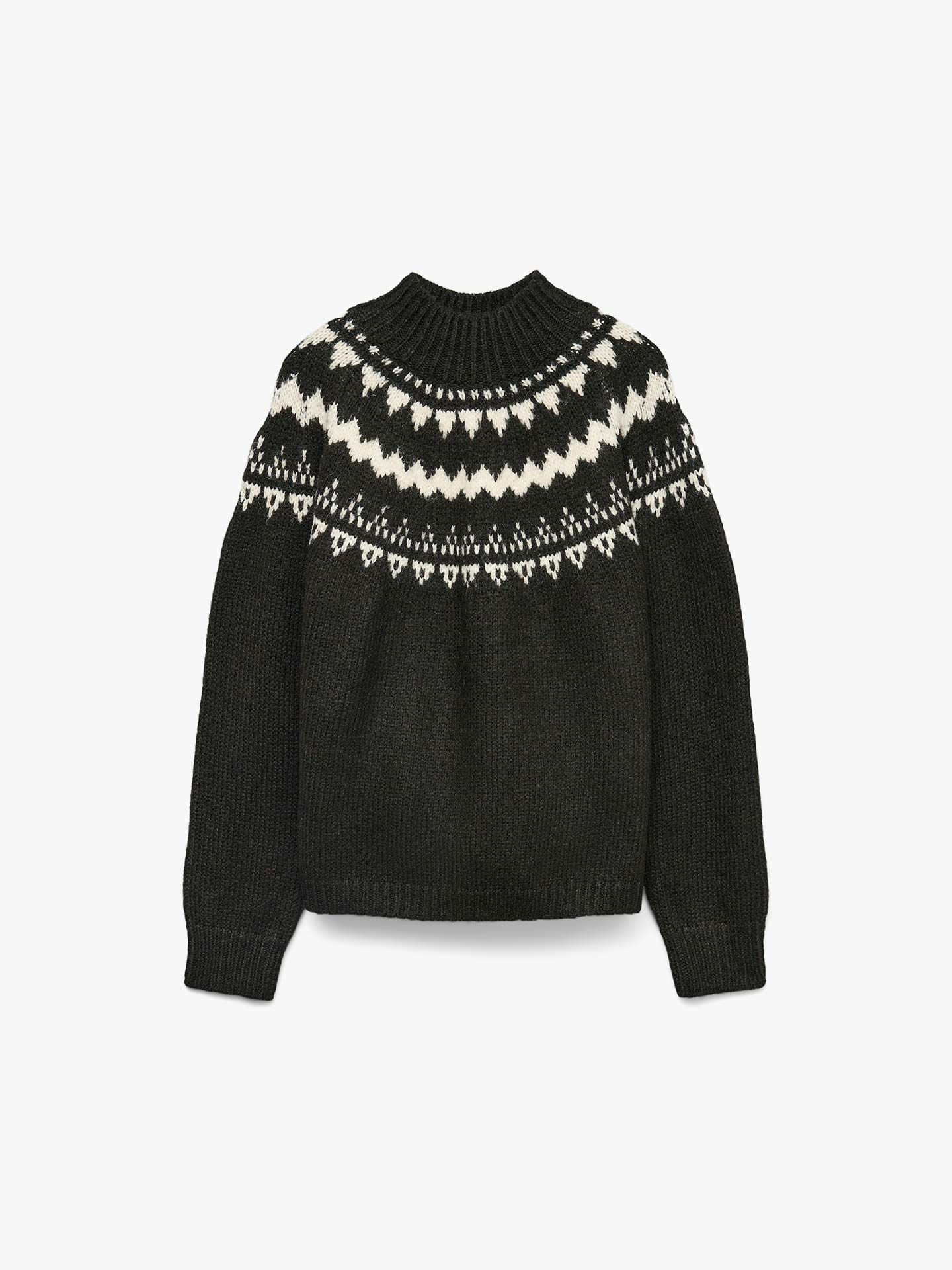 Camisola de Malha com Padrão Jacquard