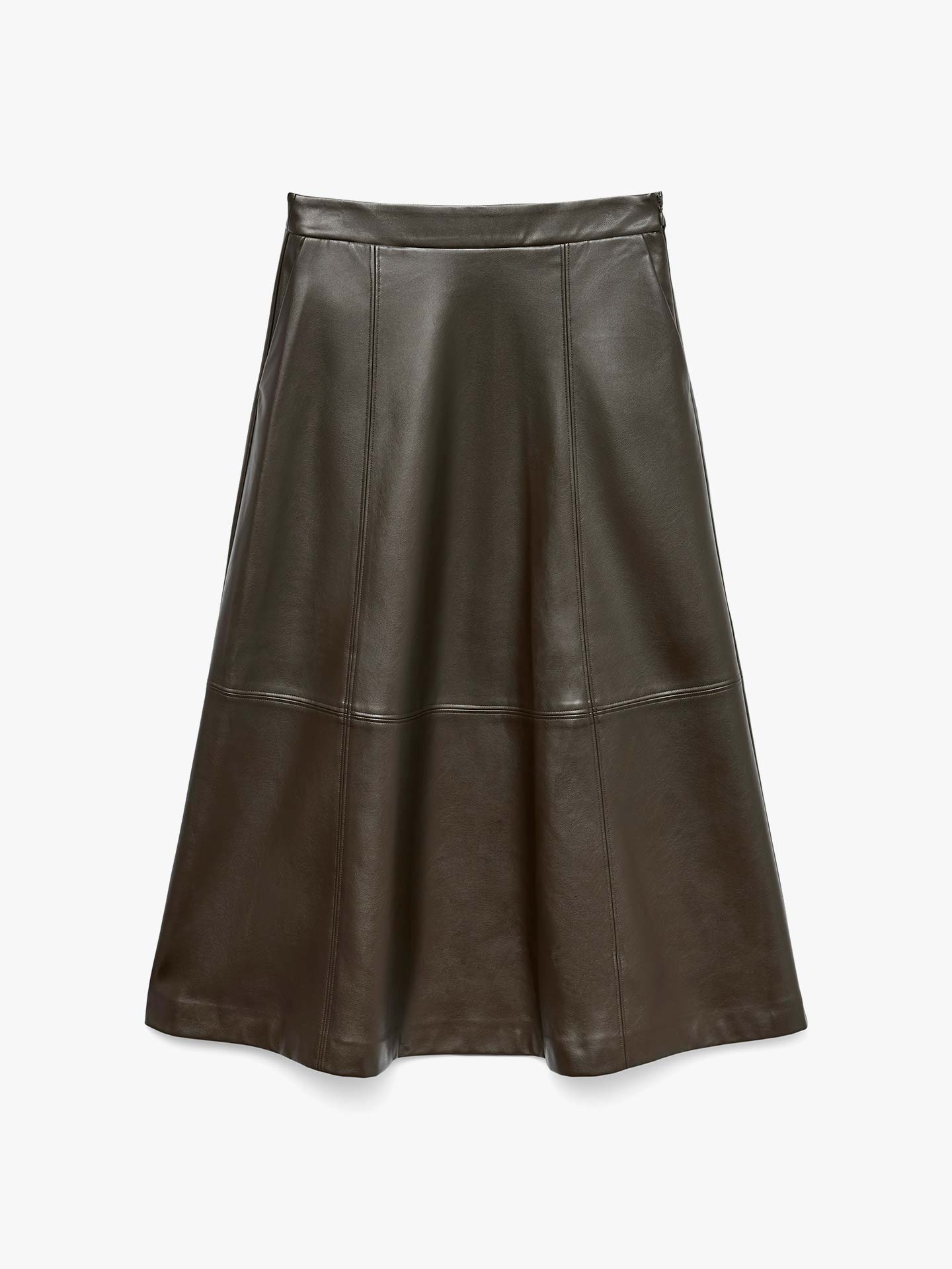 Saia Maxi Efeito Pele Olive