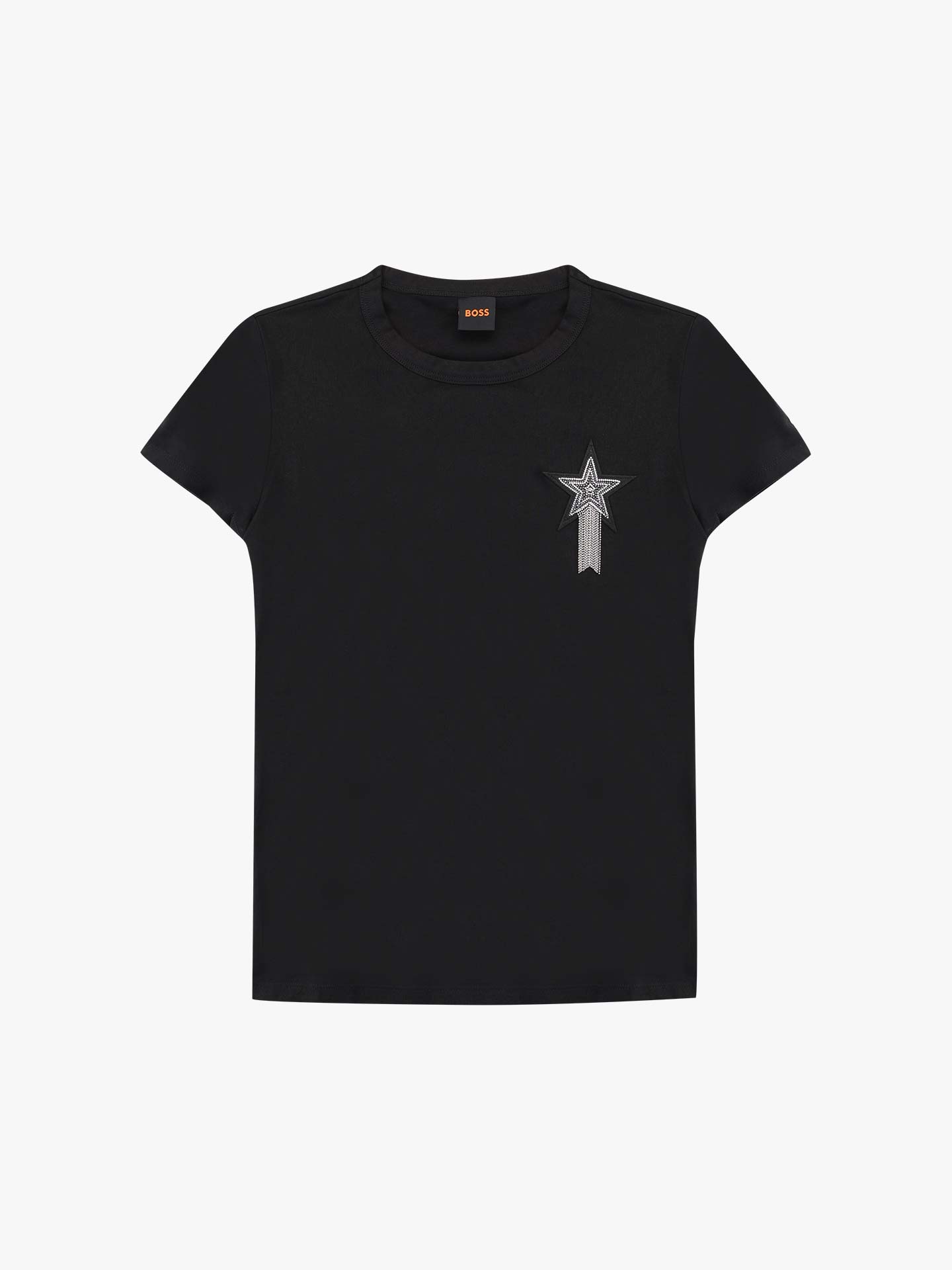 T-Shirt com Detalhe em Strass