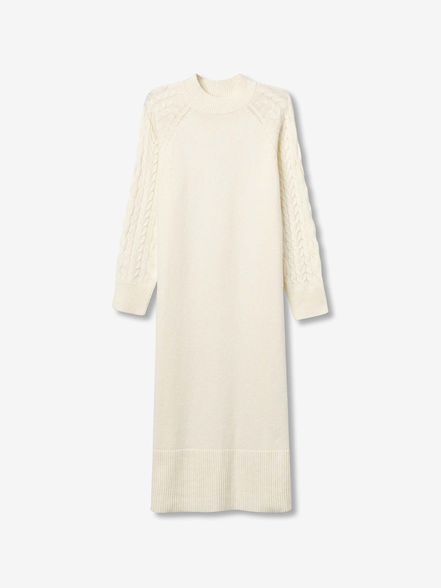 Vestido de Malha com Gola Subida