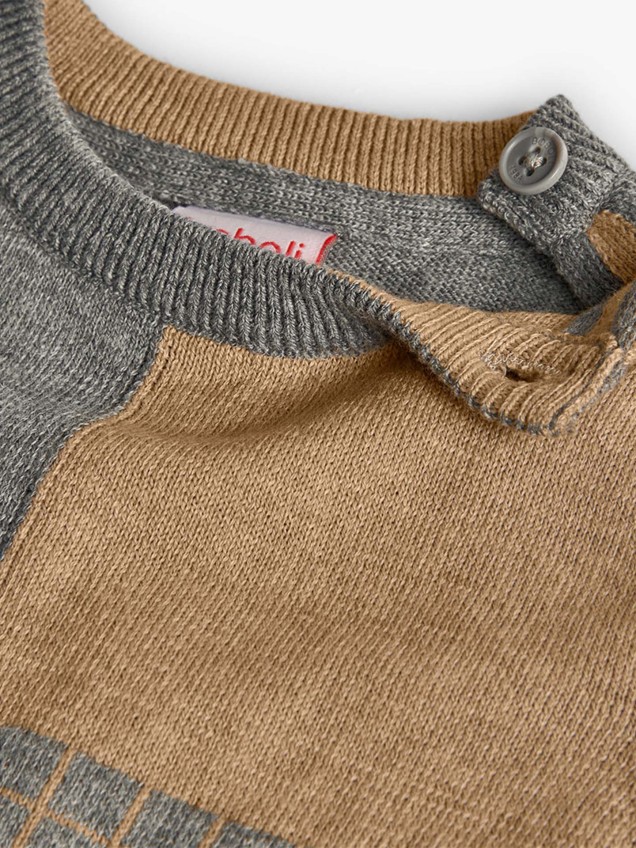 Camisola de Malha Tricotada com Coelho