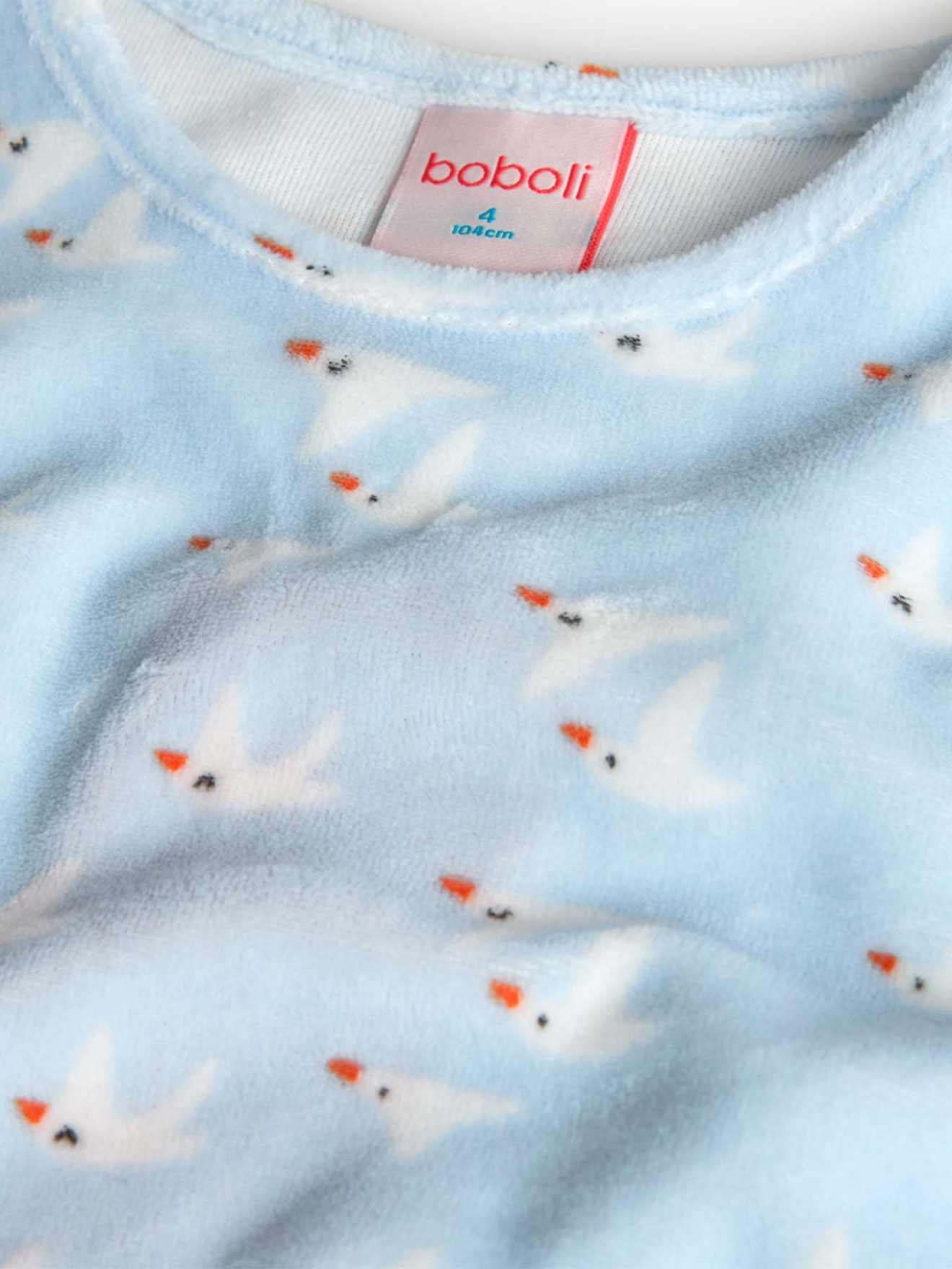 Pijama com Estampado de Pssaros