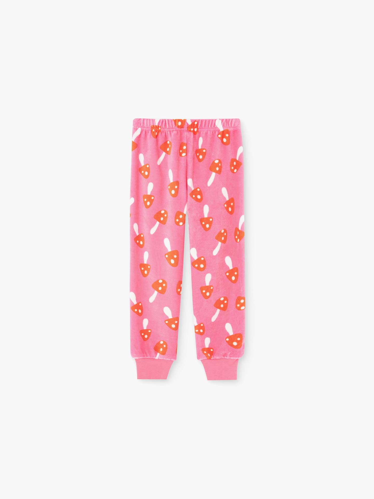 Pijama de Veludo com Estampado de Cogumelos