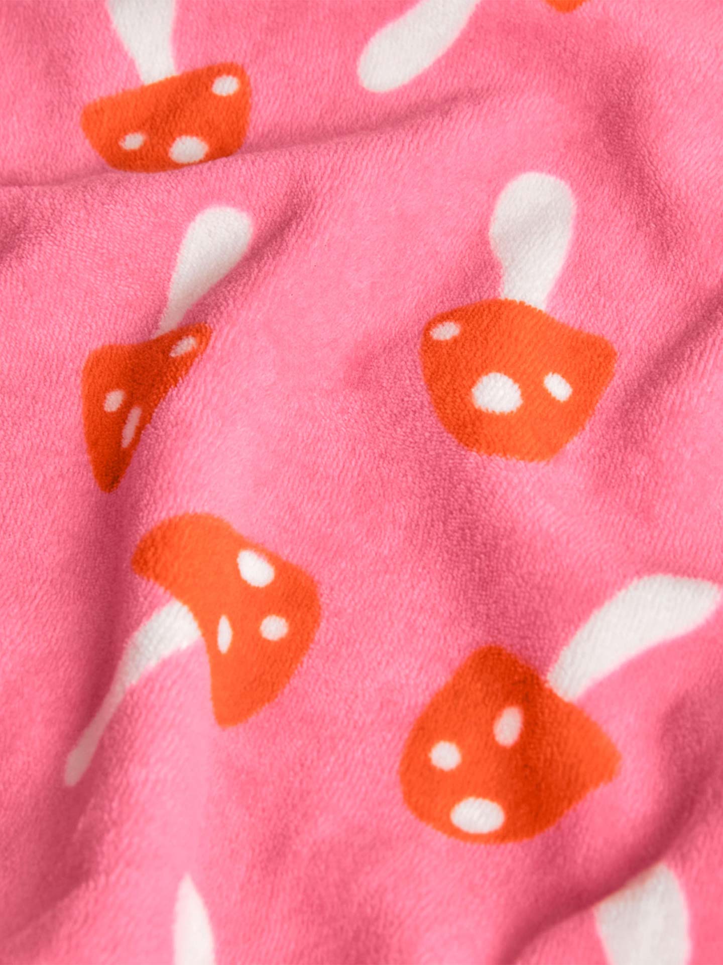 Pijama de Veludo com Estampado de Cogumelos