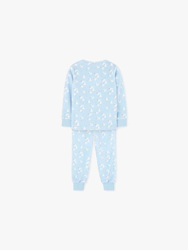 Pijama com Estampado de Pássaros