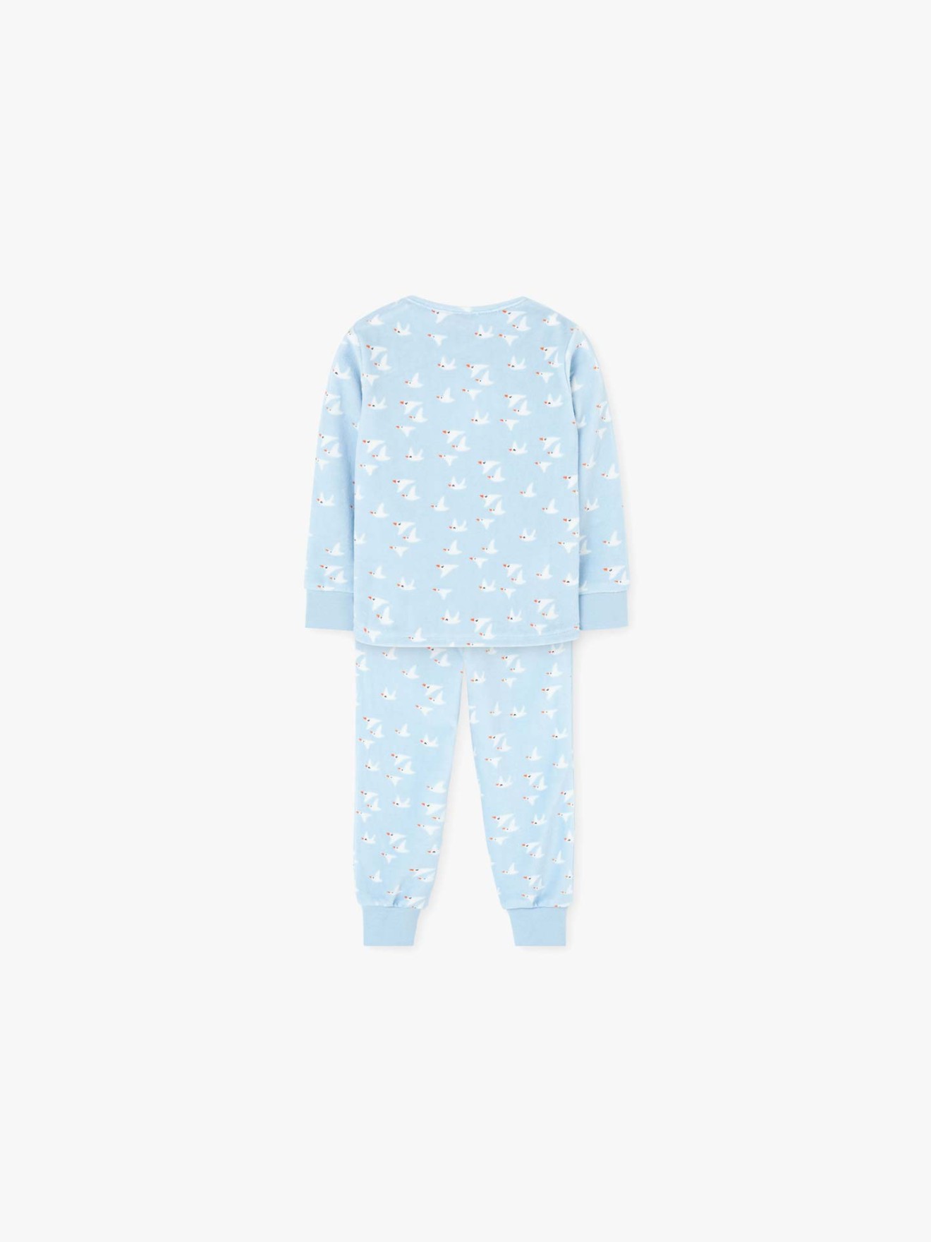 Pijama com Estampado de Pssaros