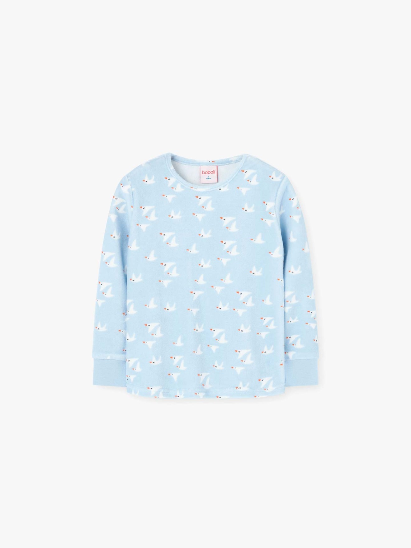 Pijama com Estampado de Pssaros