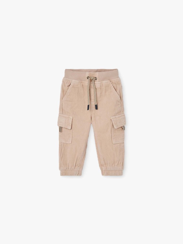 Calças Cargo em Bombazina