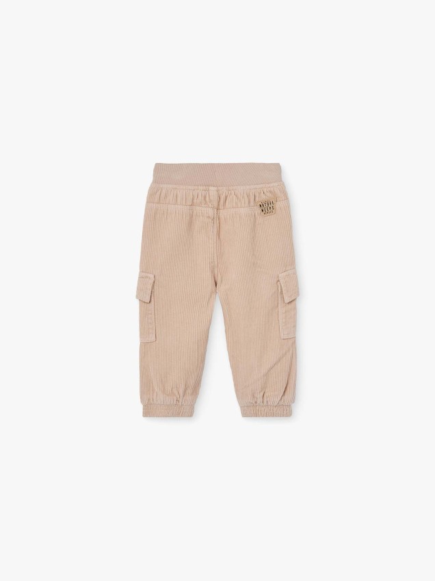 Calças Cargo em Bombazina