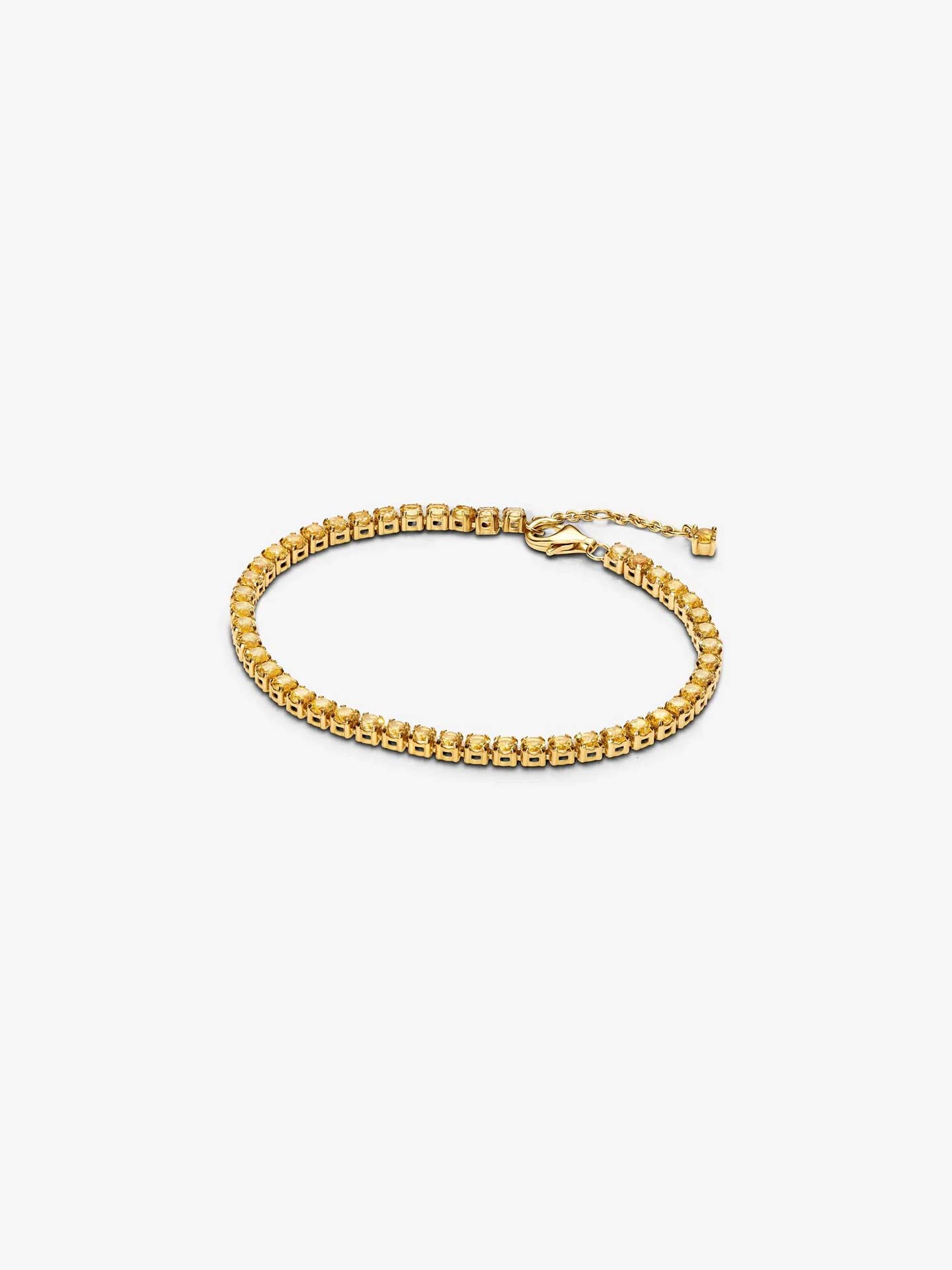 Pulseira de Ténis Amarela Brilhante