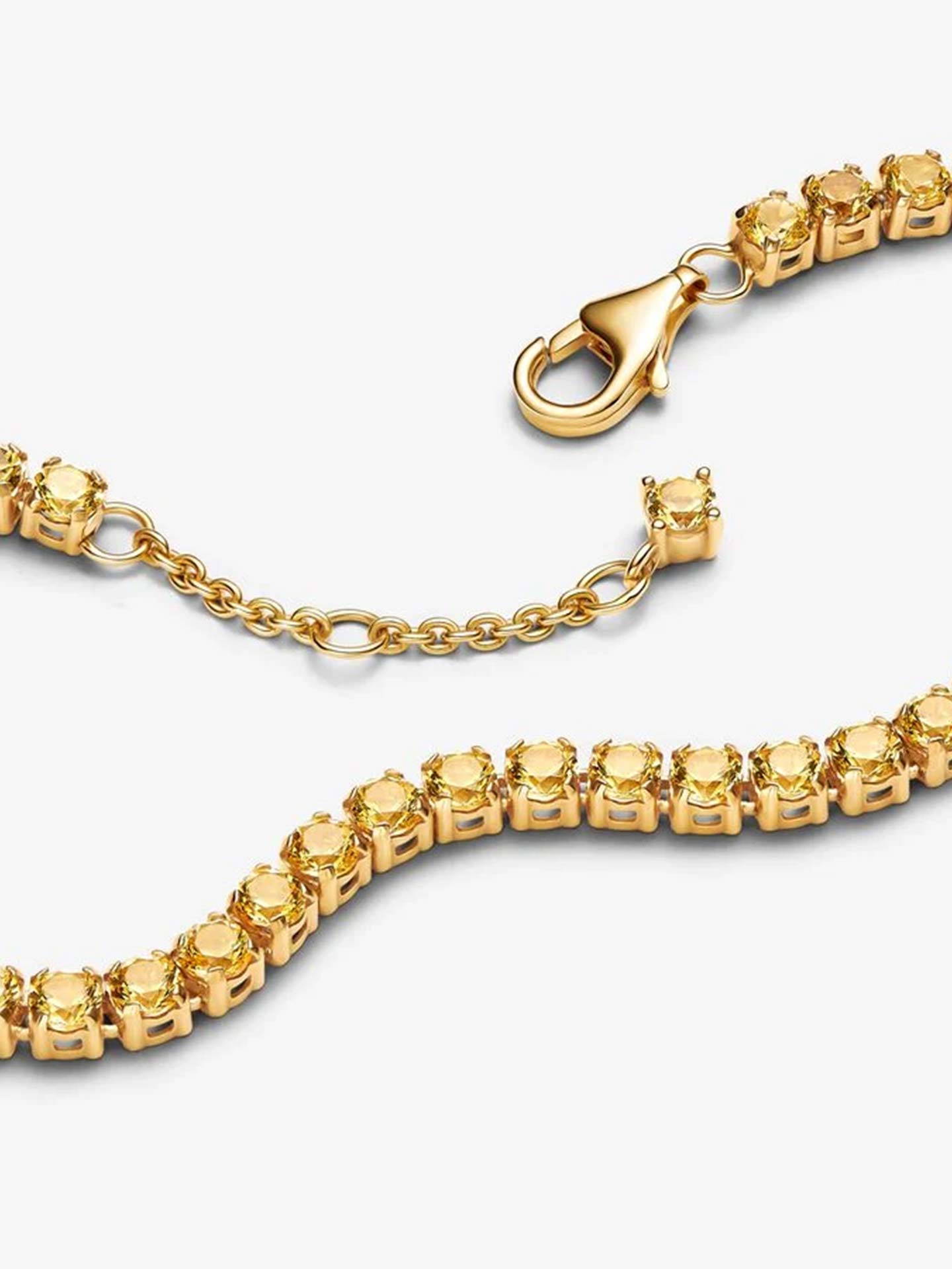 Pulseira de Ténis Amarela Brilhante