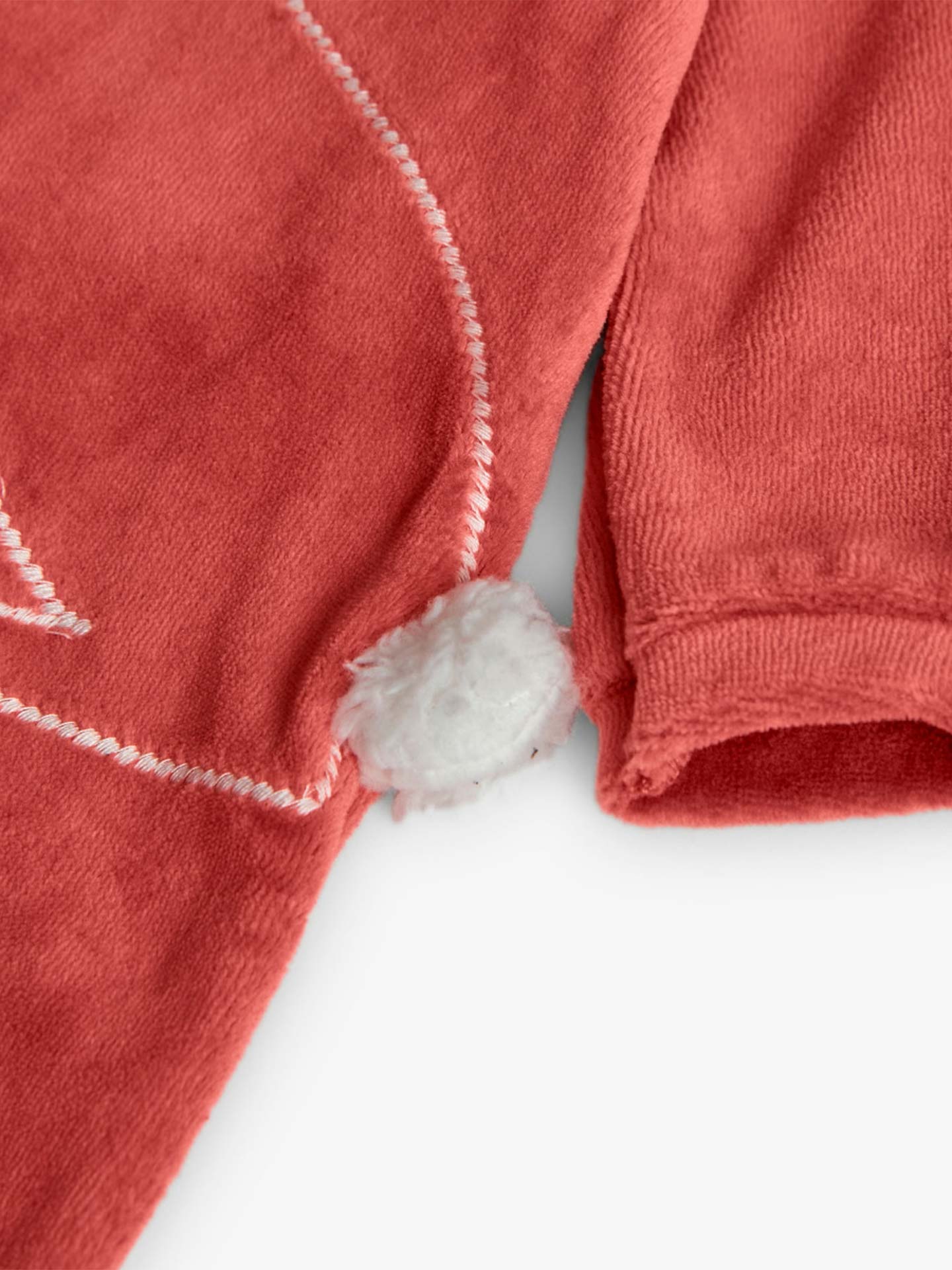 Babygrow em Veludo com Aplicação de Coelho e Cenoura