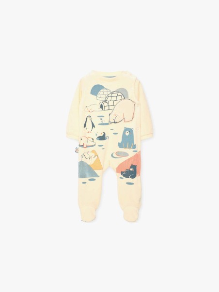 Babygrow em Veludo com Estampado de Animais do rtico
