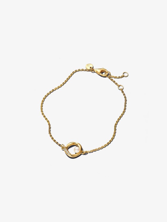 Pulseira com P�rola e Forma Org�nica