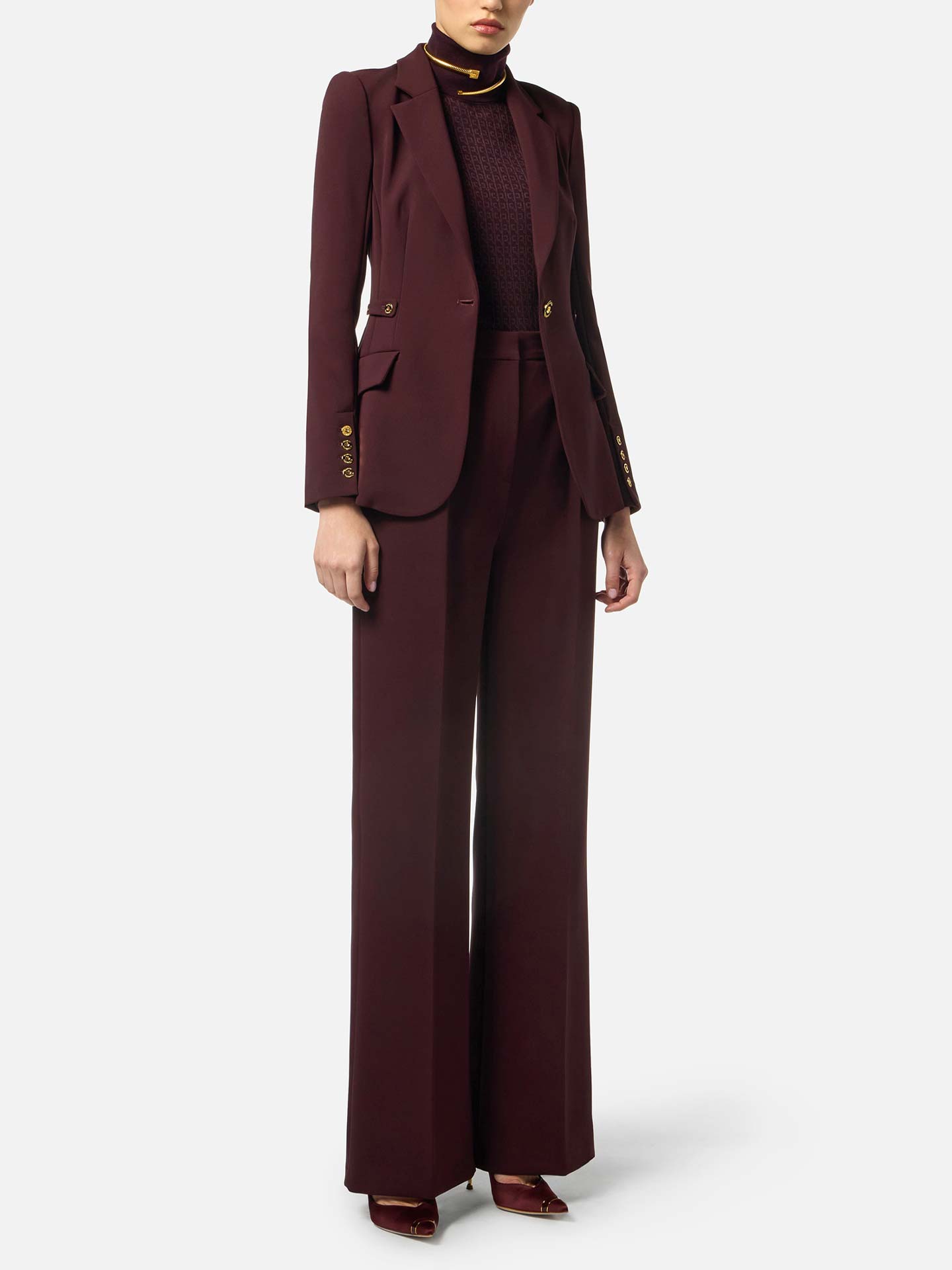 Calças com Detalhes Dourados