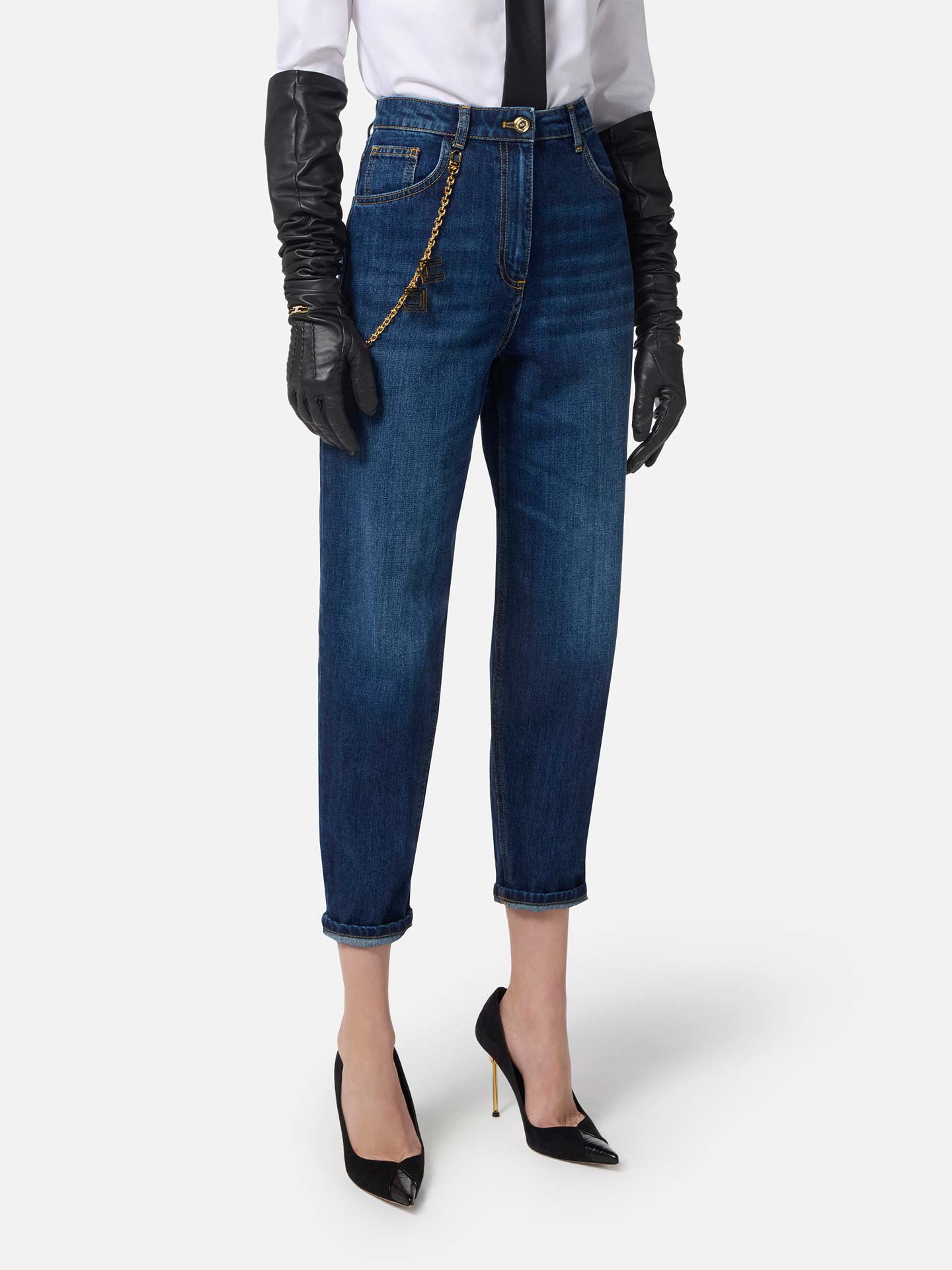 Calças de Ganga com Corrente