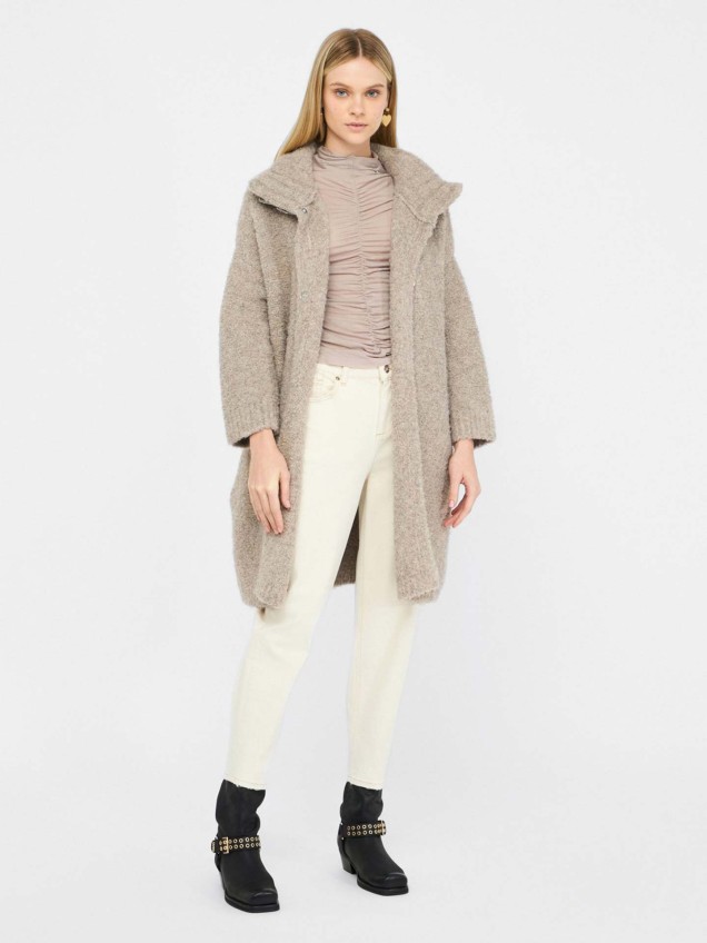 Casaco Comprido em Bouclé