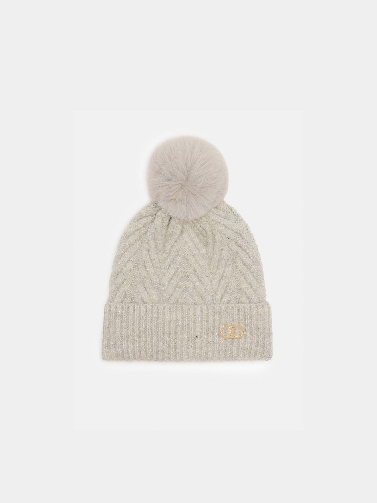 Gorro com Pompom e Detalhes Lurex
