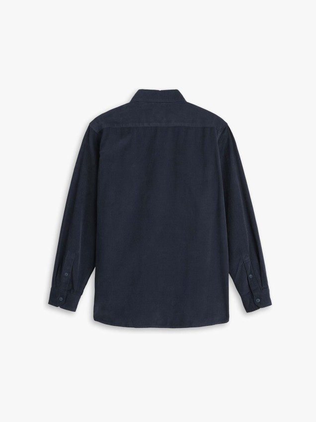 Camisa de Bombazina com Bolsos de Chapa