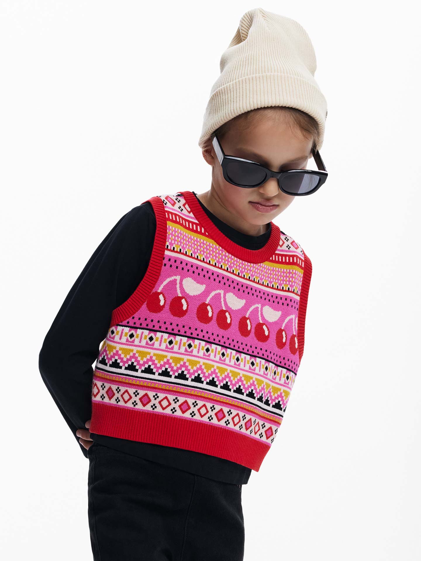 Camisola de Manga Comprida com Colete