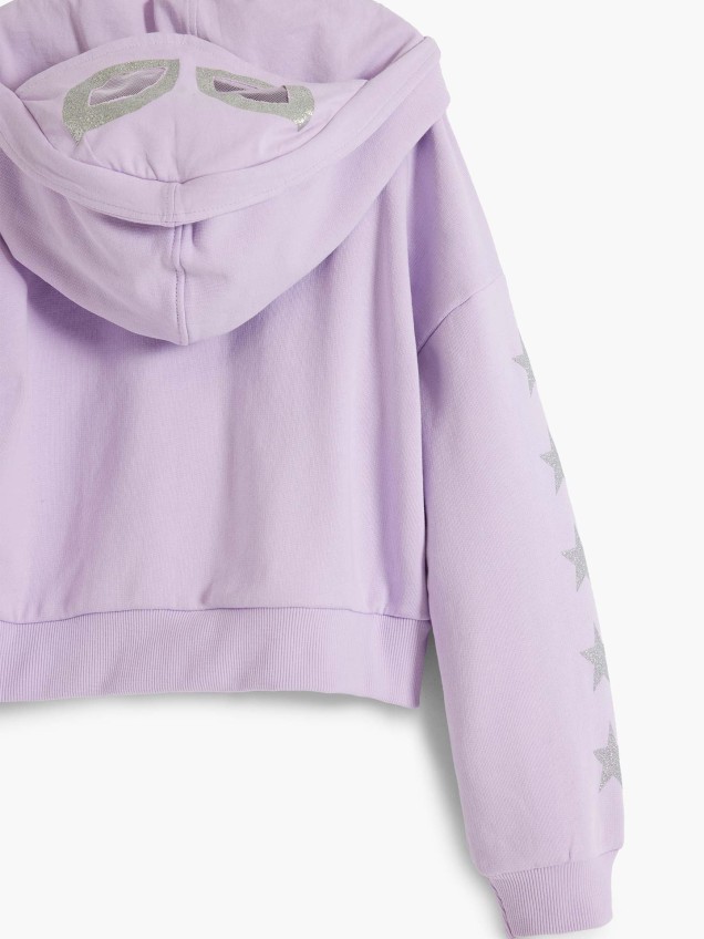 Casaco Cropped com Capuz Ghost Spider