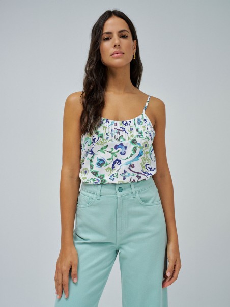 Top com Padro Floral