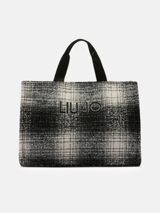Shopping Bag com Padrão Xadrez
