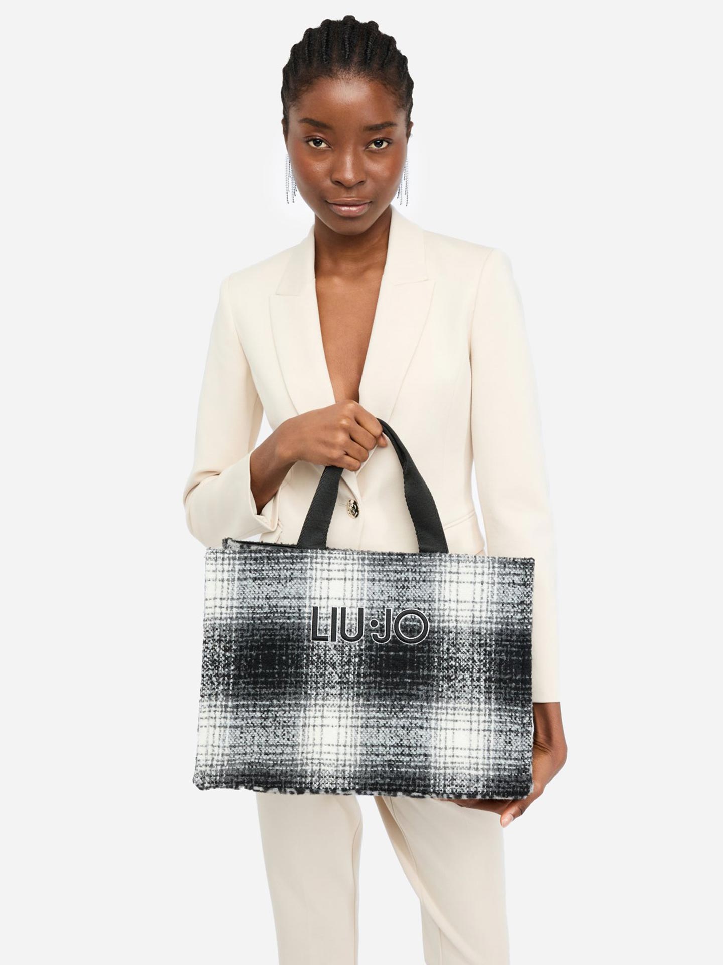 Shopping Bag com Padrão Xadrez