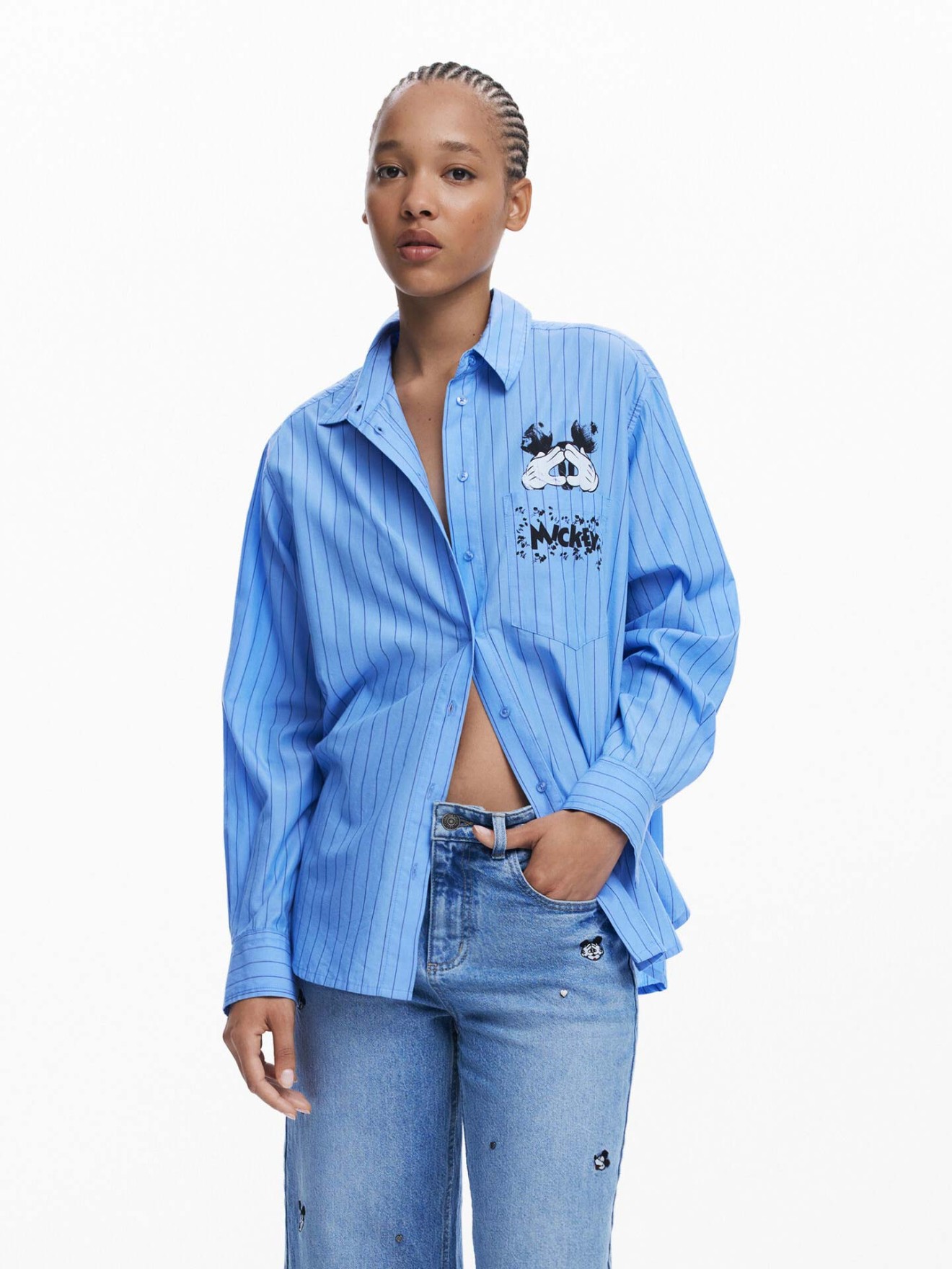 Camisa s Riscas Mickey Mouse